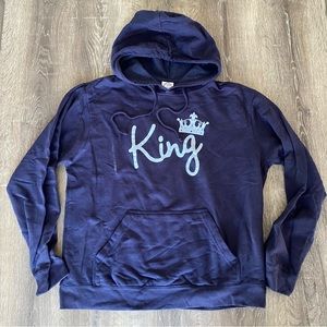 King Navy Hoodie Sweatshirt